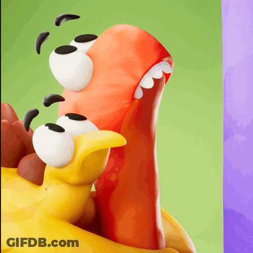 A Close Up Of A Cartoon Character 'S Mouth And Eyes GIF