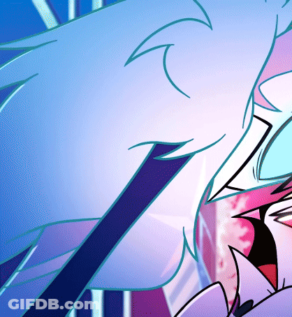 A Close Up Of A Cartoon Character 'S Mouth With A Blue Background GIF