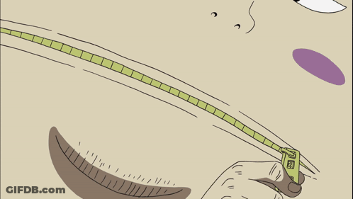 A Close Up Of A Cartoon Character 'S Mouth With A Purple Spot On It GIF