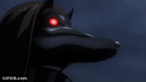 A Close Up Of A Cartoon Character 'S Mouth With A Red Stripe On It GIF