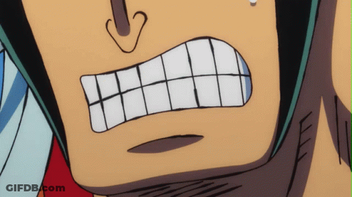 A Close Up Of A Cartoon Character 'S Mouth With A Tear Coming Out Of His Nose GIF