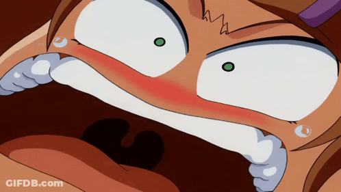 A Close Up Of A Cartoon Character 'S Mouth With A Tear Coming Out Of It GIF