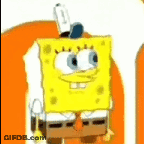 A Close Up Of A Cartoon Character , Spongebob Squarepants . GIF