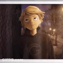 A Close Up Of A Cartoon Character Wearing A Black Hoodie And Looking At The Camera . GIF