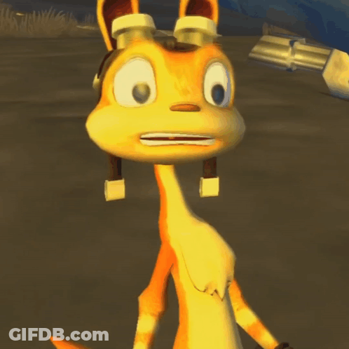 A Close Up Of A Cartoon Character Wearing A Helmet And Goggles GIF