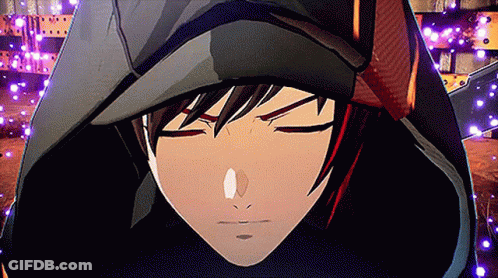 A Close Up Of A Cartoon Character Wearing A Hood GIF