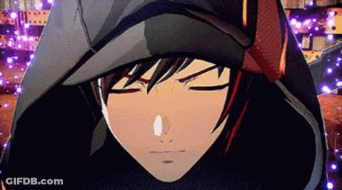 A Close Up Of A Cartoon Character Wearing A Hood And Hat . GIF