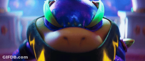 Cartoon Character In Purple And Green Costume GIF