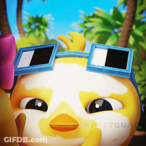 A Close Up Of A Cartoon Character Wearing Sunglasses GIF