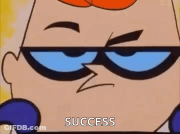 A Close Up Of A Cartoon Character Wearing Sunglasses With The Word Success Written On It . GIF