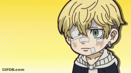 A Close Up Of A Cartoon Character With A Bandage On His Eye GIF