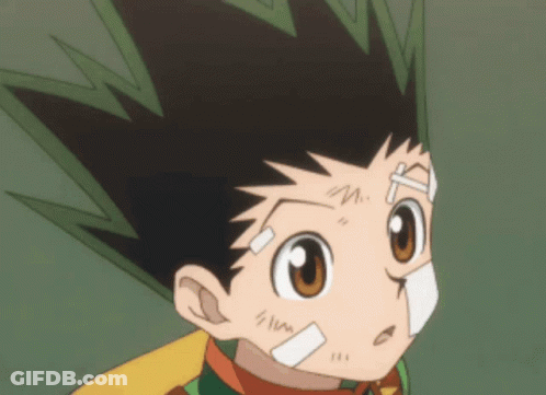 A Close Up Of A Cartoon Character With A Bandage On His Forehead GIF