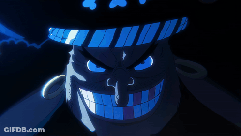 A Close Up Of A Cartoon Character With A Big Smile On His Face GIF