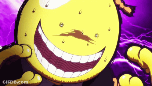 A Close Up Of A Cartoon Character With A Big Smile On His Face GIF