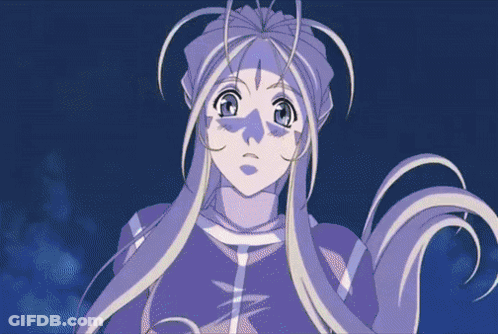 A Close Up Of A Cartoon Character With A Blue Background GIF