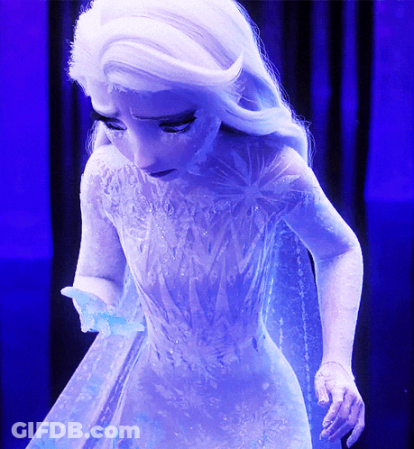 A Close Up Of A Cartoon Character With A Blue Background GIF