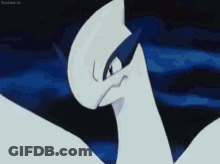 A Close Up Of A Cartoon Character With A Blue Eye And A Blue Background . GIF