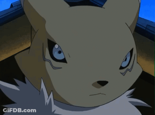 A Close Up Of A Cartoon Character With A Blue Eye GIF