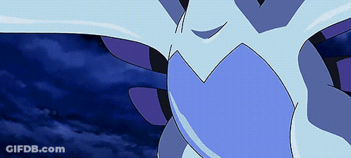 A Close Up Of A Cartoon Character With A Blue Heart On Its Chest GIF