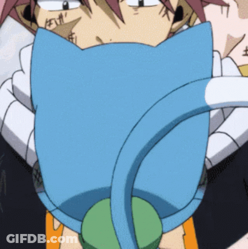 A Close Up Of A Cartoon Character With A Cat 'S Tail GIF