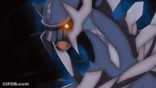 A Close Up Of A Cartoon Character With A Glowing Eye GIF