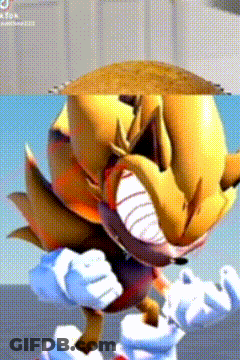 A Close Up Of A Cartoon Character With A Hat On His Head . GIF