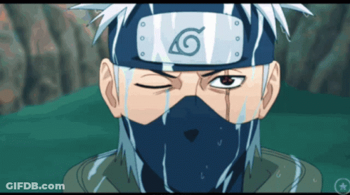 A Close Up Of A Cartoon Character With A Mask On His Face GIF