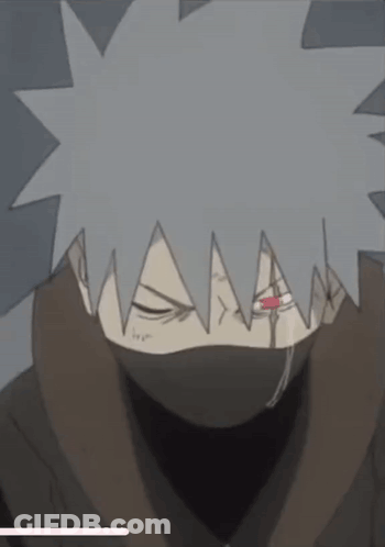 A Close Up Of A Cartoon Character With A Mask On His Face And A Red Eye . GIF