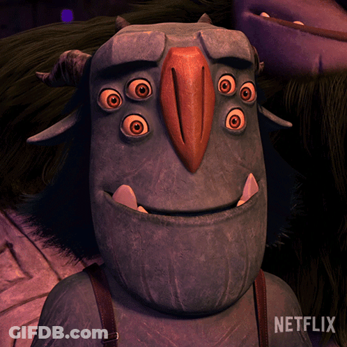 A Close Up Of A Cartoon Character With A Netflix Logo In The Corner GIF