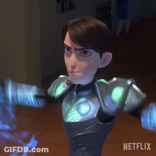 A Close Up Of A Cartoon Character With A Netflix Logo In The Corner GIF