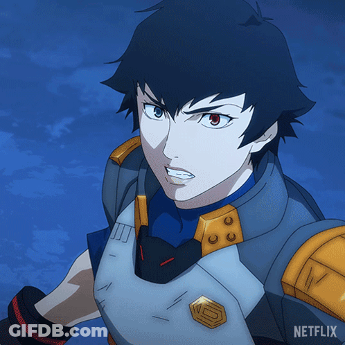 A Close Up Of A Cartoon Character With A Netflix Logo In The Corner GIF