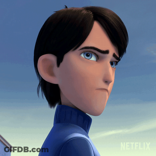 A Close Up Of A Cartoon Character With A Netflix Logo In The Corner GIF