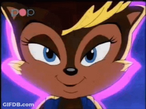 Cartoon Character Close Up With Pink Background GIF