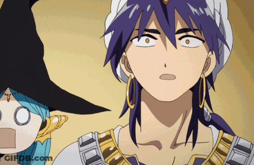 A Close Up Of A Cartoon Character With A Purple Hair GIF