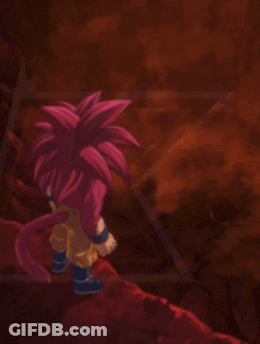 A Close Up Of A Cartoon Character With A Red Hair GIF