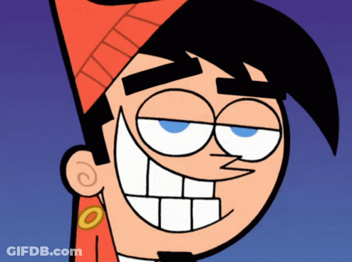 A Close Up Of A Cartoon Character With A Red Hat GIF