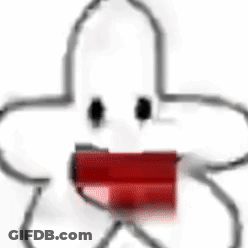 A Close Up Of A Cartoon Character With A Red Lipstick On His Lips . GIF