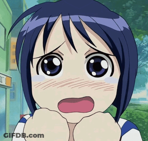 A Close Up Of A Cartoon Character With A Surprised Expression GIF