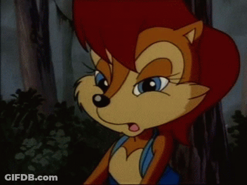 Cartoon Girl Surprised Expression GIF