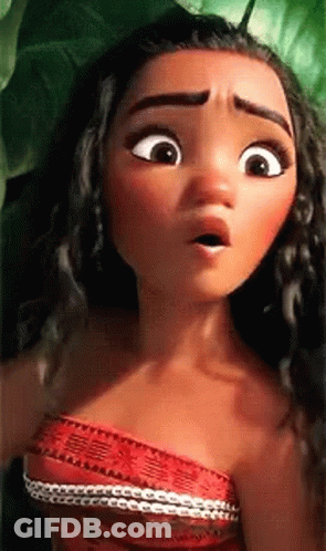 A Close Up Of A Cartoon Character With A Surprised Expression On Her Face . GIF