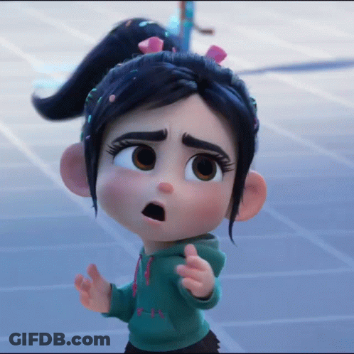 A Close Up Of A Cartoon Character With A Surprised Look GIF