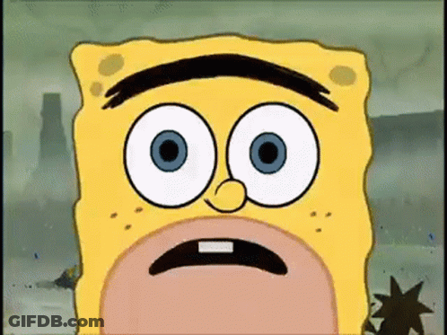 A Close Up Of A Cartoon Character With A Surprised Look On His Face . GIF