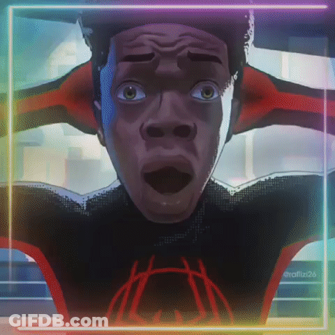 A Close Up Of A Cartoon Character With A Surprised Look On His Face . GIF