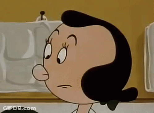 A Close Up Of A Cartoon Character With A Very Angry Look On Her Face . GIF