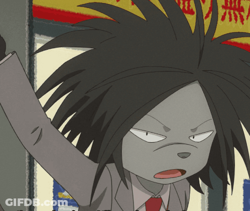 A Close Up Of A Cartoon Character With A Very Angry Look On His Face GIF