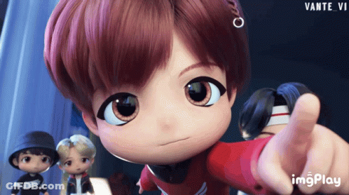 A Close Up Of A Cartoon Character With A Watermark That Says Vante Vi GIF