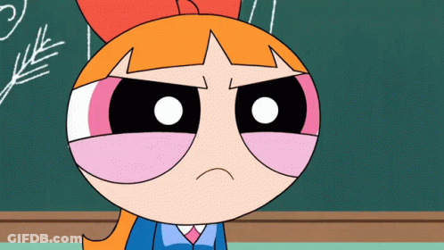 A Close Up Of A Cartoon Character With An Angry Expression GIF