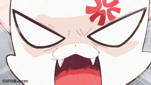 A Close Up Of A Cartoon Character With An Angry Expression GIF