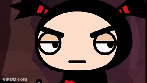 A Close Up Of A Cartoon Character With An Angry Face GIF