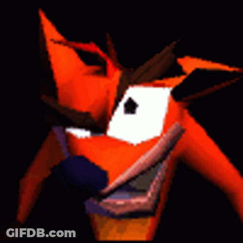 A Close Up Of A Cartoon Character With Big Eyes GIF